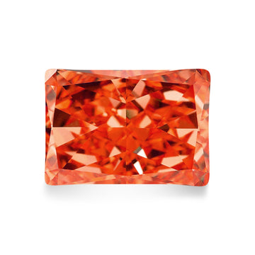 Radiant Orange CZ Loose Gemstones
